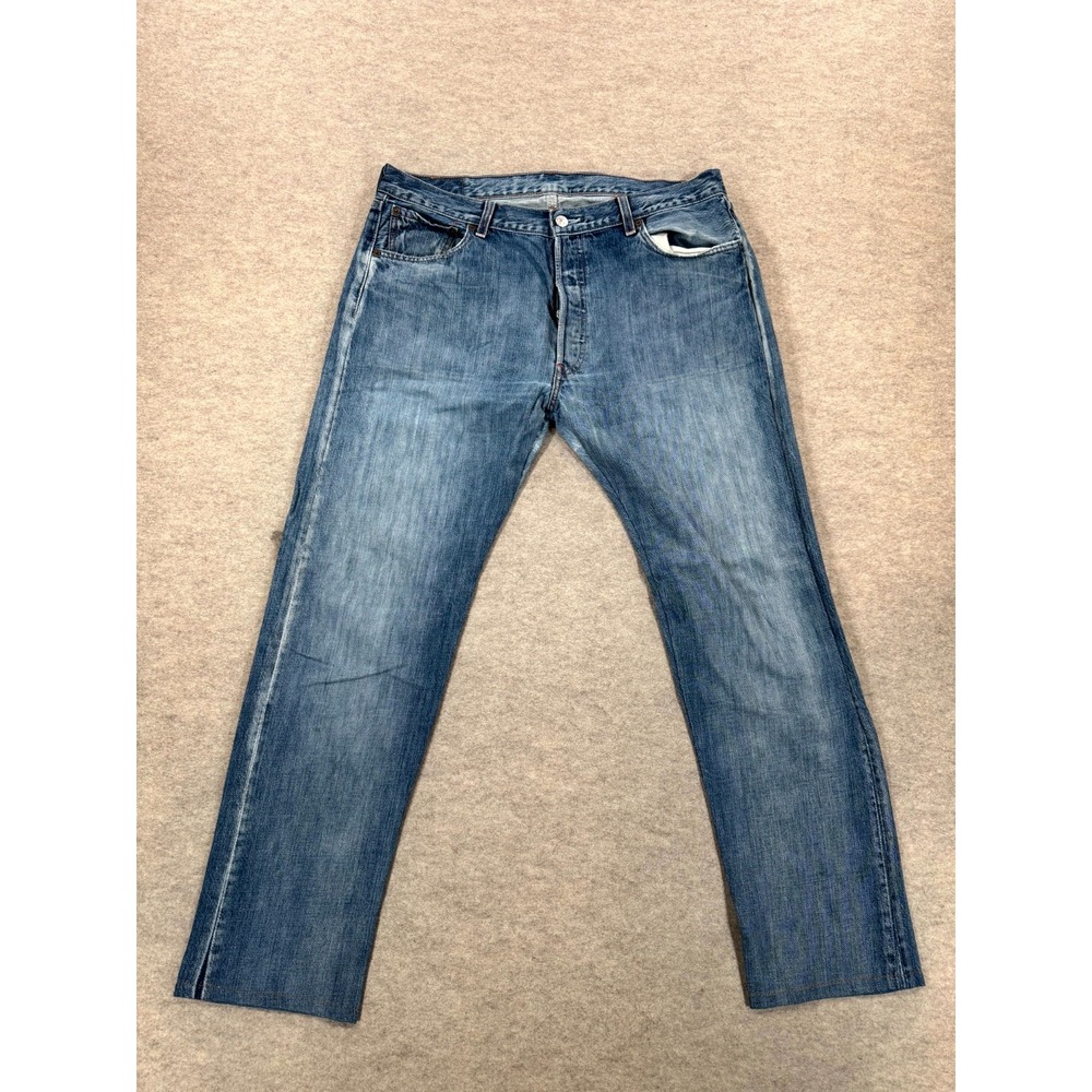 Levi's 501 Jeans Mens 36 Blue Denim Straight Leg Button Fly Casual 34x28.5